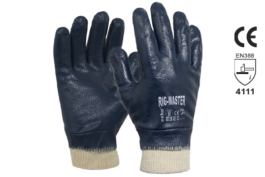 Nitrile Full Dip Glove, Size 10 - Esko Rig-Master