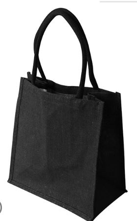 Black Jute Reusable Grocery Bag - Ecobags