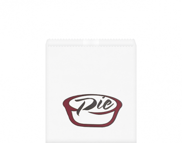 Greaseproof Bag, Printed 'Pie', White - Castaway
