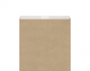 Greaseproof Lined Paper Bags #6 Flat, Brown - Castaway