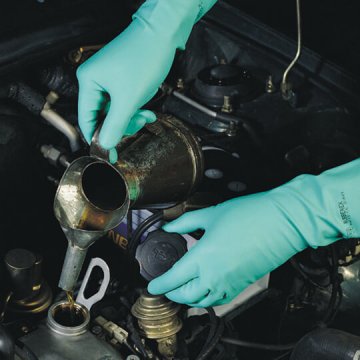 Nitrile Chemical Glove 30cm long, GREEN - Esko