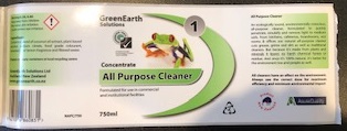 Labels for Green Earth All Purpose Cleaner