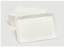 Tray Potatopak 21x13x2cm Dimple Natural, Pack 50 - Vegware