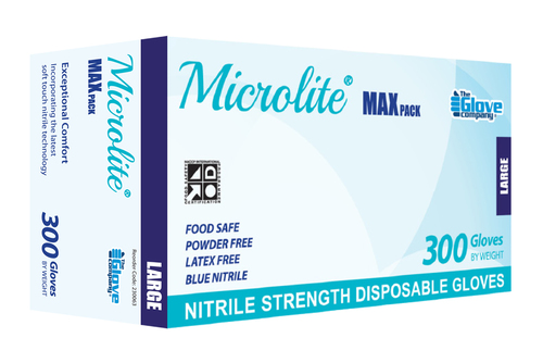 Nitrile Gloves PowderFree SMALL Microlite Max Plus test