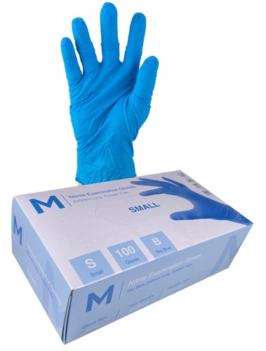 Nitrile Gloves 5.0g Sky Blue SMALL - Matthews