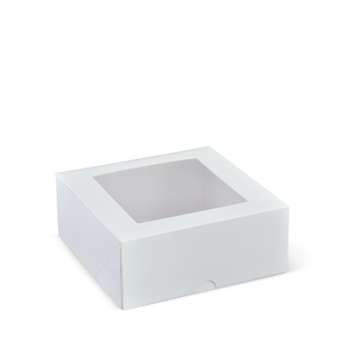 7 Inch Square Patisserie Box White 180 x 180 x 75 - Detpak