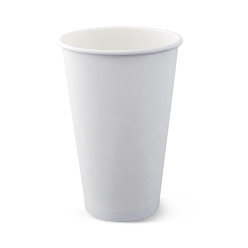 16oz Single Wall Hot Cup White 89mm - Detpak