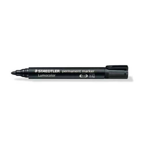 Staedtler Permanent Marker - Black, Bullet Tip Pack 10                