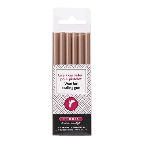 Herbin Wax Gun Sticks Rose Gold, Pack of 6