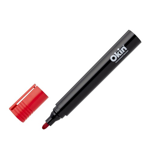 Okin Permanent Marker Bullet Tip Red