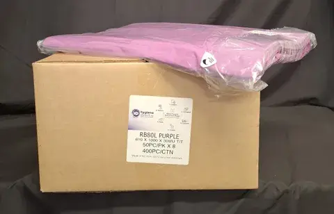 Best Purple Recycled 120L Bag 925x1200mm x 33mu Carton 200 - Hygiene Direct