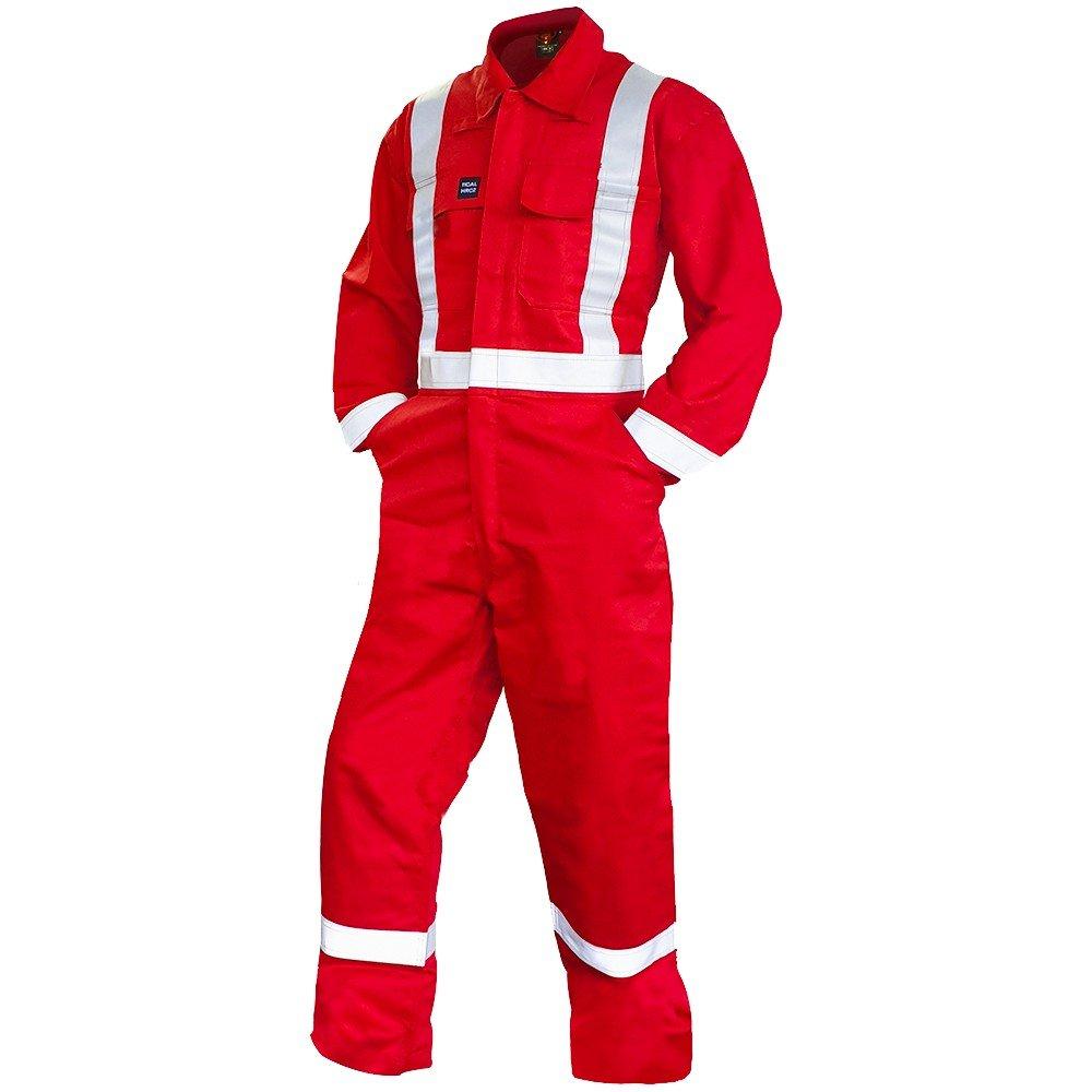 Fr Overall, 240 Gsm.88/12 11 Cal, Red With Tape-Size 11